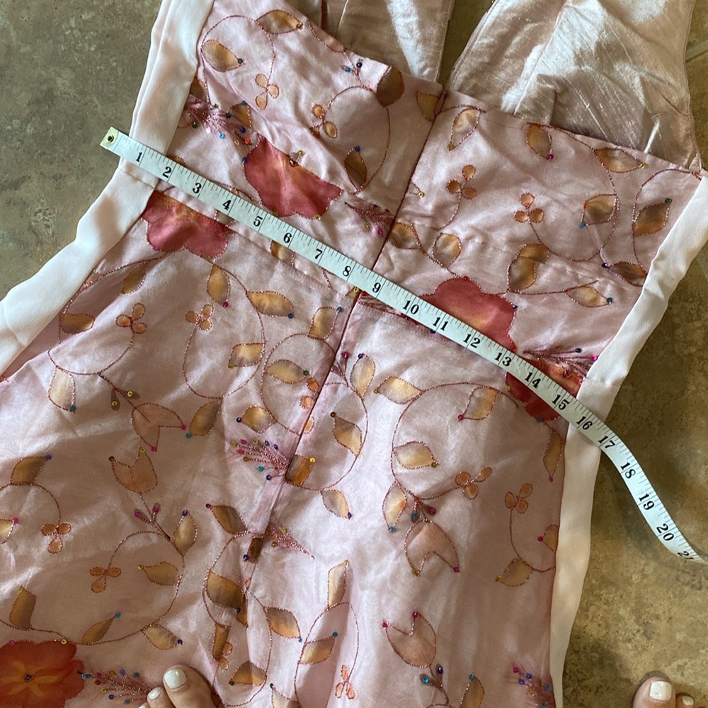 Lena Medoyeff halter dress, panels added on sides to make bigger fits like 8